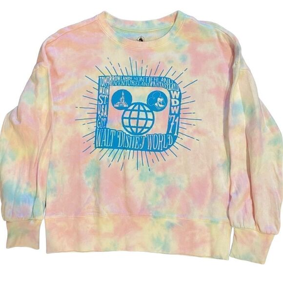 Walt Disney World Tie Dye Mickey and Castle  Lounge Pullover - Picture 2 of 11